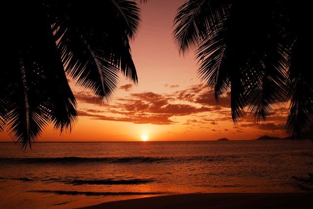 Anse Cocos Sonnenuntergang